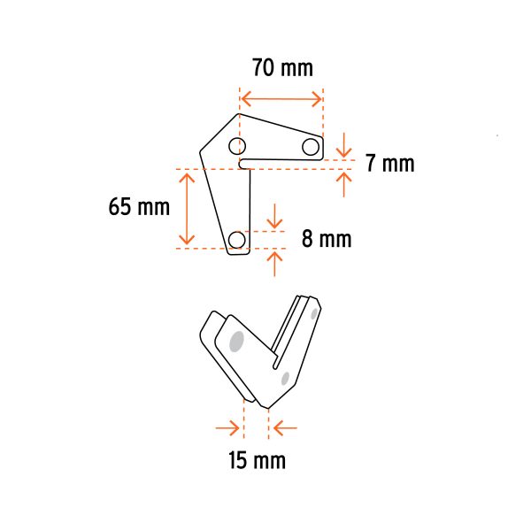 103031 - 2 Escuadras magnéticas esquineras 3' capacidad 11 kg, TRUPER