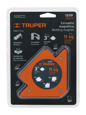 12119 - Escuadra magnética 3' para soldar, capacidad 11 kg, TRUPER