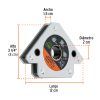 102860 - Escuadra magnética 3-1/4' para soldar, capacidad 25 kg