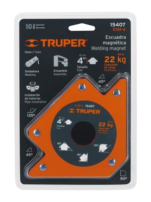 15407 - Escuadra magnética 4' para soldar, capacidad 22 kg, TRUPER