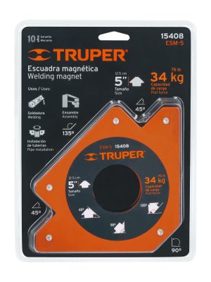 15408 - Escuadra magnética 5' para soldar, capacidad 34 kg, TRUPER
