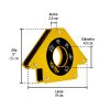 28244 - Escuadra magnética 5' para soldar, capacidad 25 kg, PRETUL