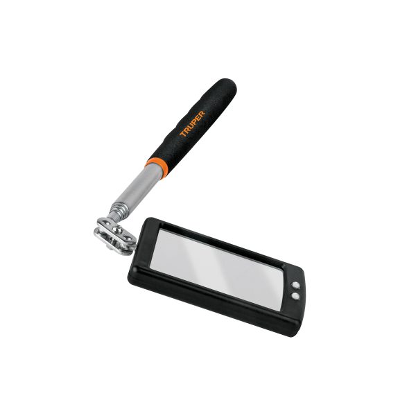 101962 - Espejo telescópico con luz LED, 5 x 8 cm, Truper