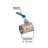 49005 - Válvula de esfera de latón, roscable 2', Foset