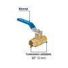49006 - Válvula de esfera de latón, soldable 1/2', Foset