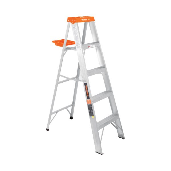 10264 - Escalera de tijera tipo ll 4 peldaños y bandeja, Truper