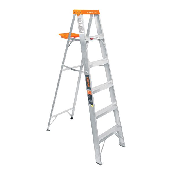 10335 - Escalera de tijera tipo ll 5 peldaños y bandeja, Truper