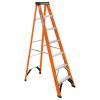100226 - Escalera de tijera, tipo ll, 6 peldaños, fibra de vidrio