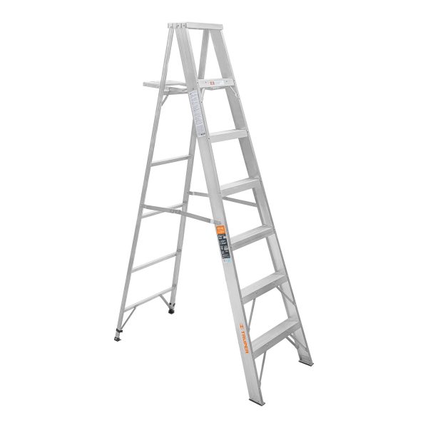 10459 - Escalera de tijera 100% aluminio tipo ll 6 peldaños, Truper