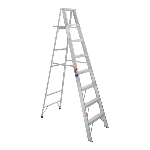 10460 - Escalera de tijera 100% aluminio tipo ll 7 peldaños, Truper
