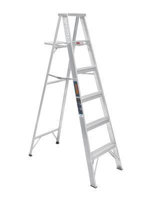 10439 - Escalera de tijera 100% aluminio tipo lll 5 peldaños, Truper