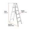 10439 - Escalera de tijera 100% aluminio tipo lll 5 peldaños, Truper