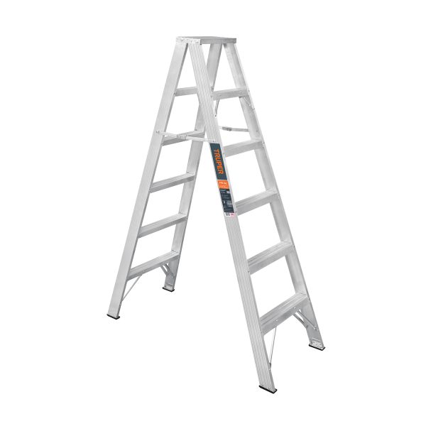 10496 - Escalera de tijera doble, tipo ll, 5 escalones, Truper