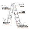 10496 - Escalera de tijera doble, tipo ll, 5 escalones, Truper
