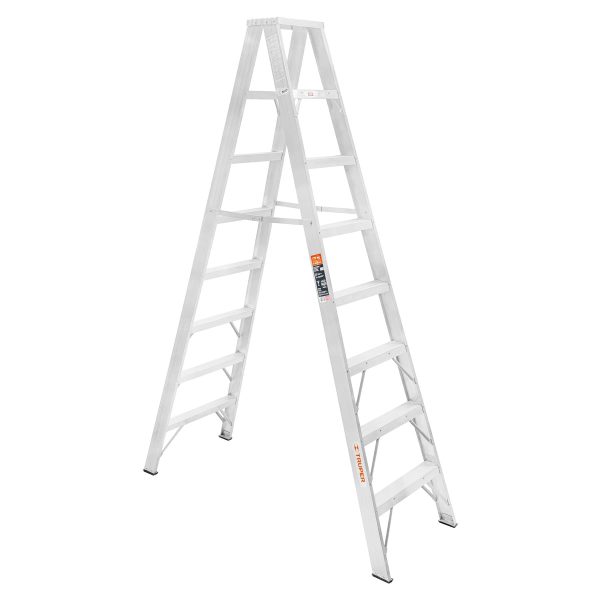 10498 - Escalera de tijera doble, tipo ll, 7 escalones, Truper