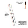 101903 - Escalera telescópica, 7 peldaños, tipo II, capacidad 102kg