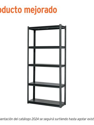 ESTM-530.jpg 58000 - Estante metálico 5 repisas capacidad 80 Kg,180x30x85, TRUPER