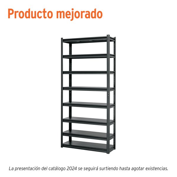 ESTM-830.jpg 58001 - Estante metálico 8 repisas capacidad 80 Kg,180x30x85, TRUPER