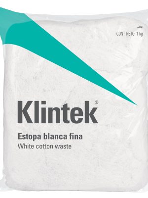 57000 - Bolsa de 1 kg de estopa color blanca, KLINTEK
