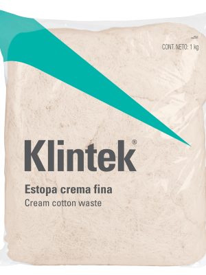 57001 - Bolsa de 1 kg de estopa color crema, KLINTEK