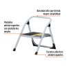 24117 - Escalera tubular, plegable, 1 peldaño, Pretul