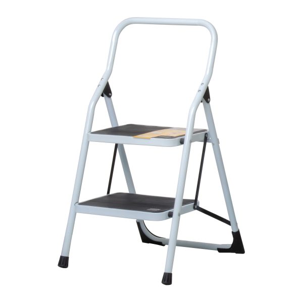 24118 - Escalera tubular, plegable, 2 peldaños, Pretul