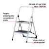 24118 - Escalera tubular, plegable, 2 peldaños, Pretul