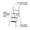 24122 - Escalera tubular, plegable, 4 peldaños, Pretul