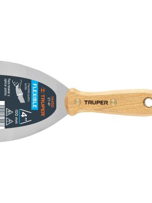 ET-4F.jpg 14450 - Espátula flexible 4' con mango de madera, Truper