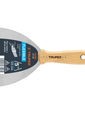 ET-5F.jpg 14451 - Espátula flexible 5' con mango de madera, Truper