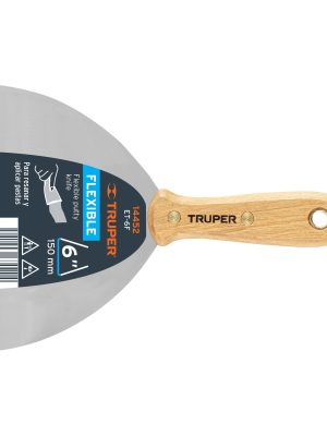 ET-6F.jpg 14452 - Espátula flexible 6' con mango de madera, Truper
