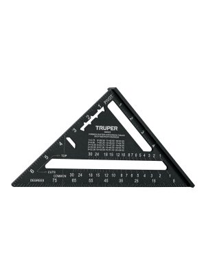 104023 - Escuadra 7' de aluminio color negro, p/muros de yeso, Truper