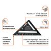 104023 - Escuadra 7' de aluminio color negro, p/muros de yeso, Truper
