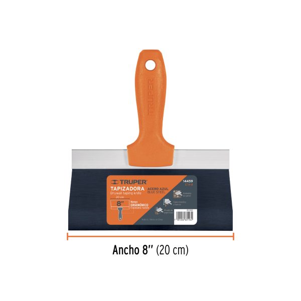 14459 - Espátula tapizadora de 8' acero al medio carbono, Truper