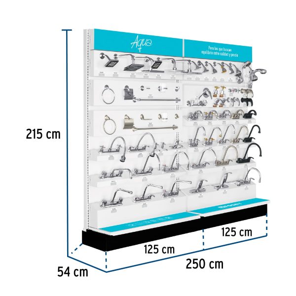 55976 - Exhibidor tipo góndola, Foset Aqua