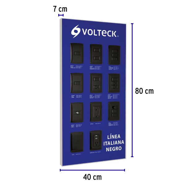 57062 - Exhibidor línea italiana negro Volteck