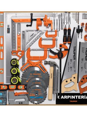 EX80-CAR-1T.jpg 55907 - Exhibidor de Carpintería, 80x80 cm, 1 tablero