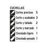 22409 - Juego de exactos con 13 cuchillas en estuche, PRETUL