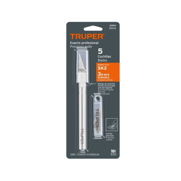 16969 - Exacto 6' profesional con 5 cuchillas de acero SK2, TRUPER