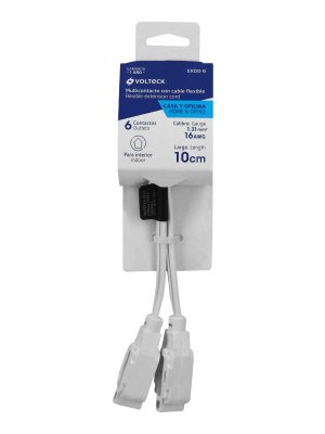EXDO-6E1.jpg 46353 - Mini extensión eléctrica doméstica dual 10 cm, blanca