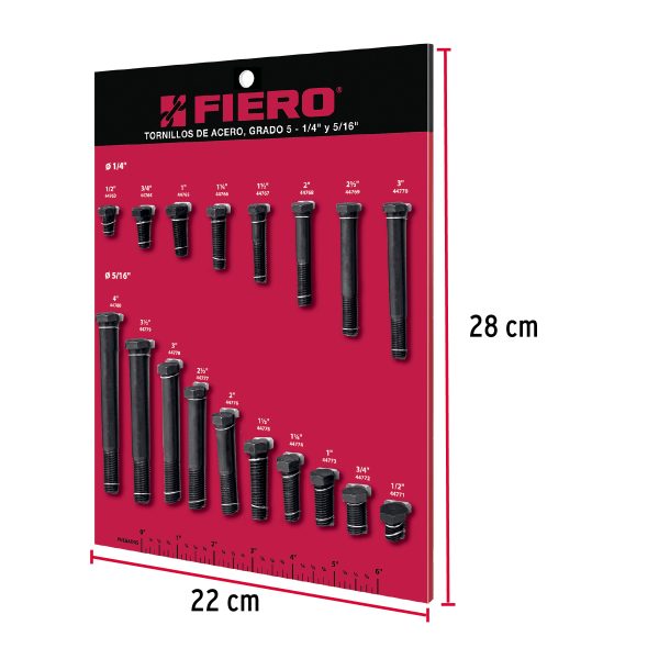 55698 - Exhibidor Fiero de tornillos #1, grado 5