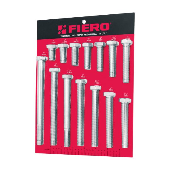 55902 - Exhibidor Fiero con tornillos tipo máquina, 1/2'