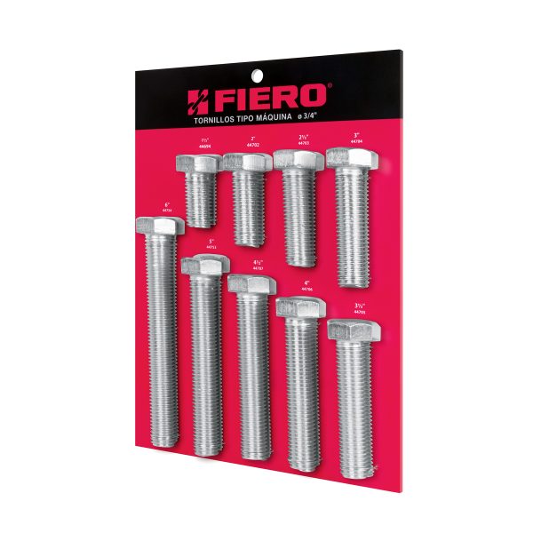 55904 - Exhibidor Fiero con tornillos tipo máquina, 3/4'