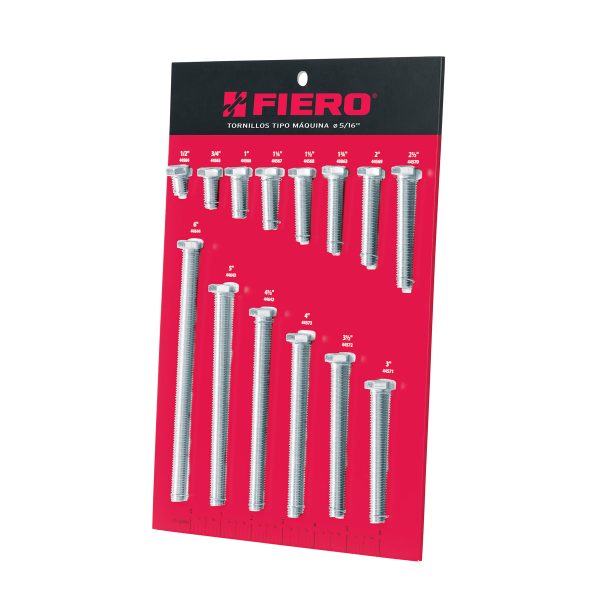 55897 - Exhibidor Fiero con tornillos tipo máquina, 5/16'