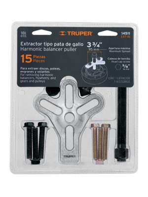 14511 - Extractor pata de gallo, 15 piezas, Truper