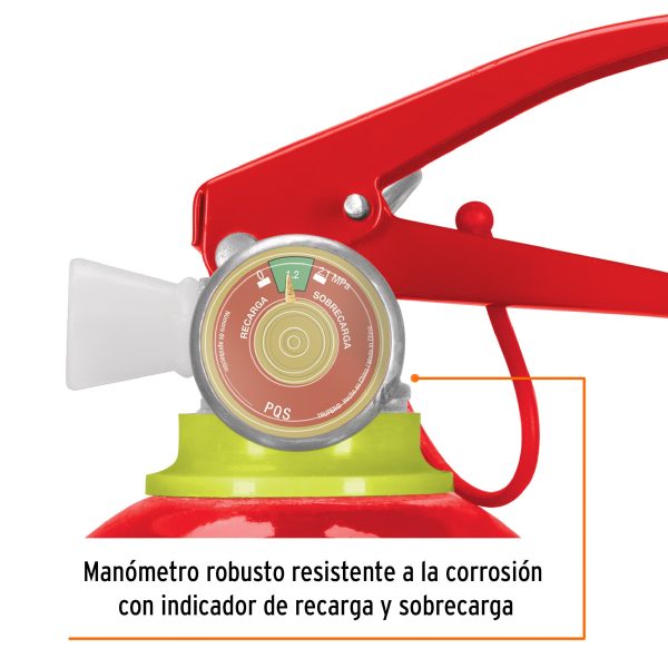 101172 - Extintor portátil recargable 0.5 kg, polvo tipo ABC, Truper