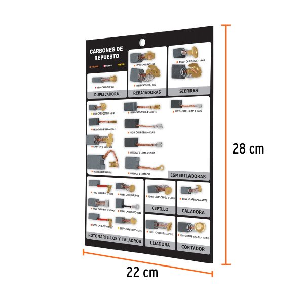 55566 - Exhibidor Truper de carbones de repuesto