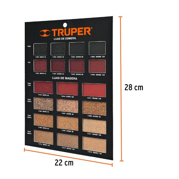55560 - Exhibidor Truper de lijas de madera