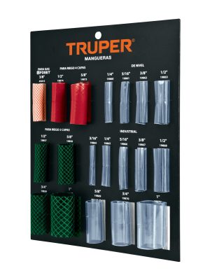 55561 - Exhibidor Truper de mangueras para jardín, nivel y gas