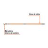 10546 - Extensión de fibra de vidrio para rodillo, 3.6 m, TRUPER